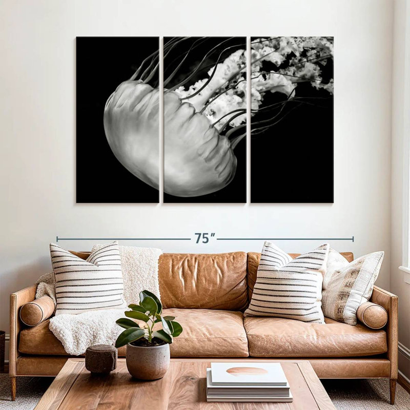Brampt Underwater Jellyfish, 42" H x 65" W