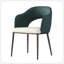Ensemble de 2 chaises de salle à manger en similicuir moderne avec pieds en métal