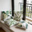 4-Pack Green Botanical Decorative Throw Pillow Cover For Home Sofa, Sofabed, Bed - 18*18 Inch Modern Rainforest Style Pattern Polyester Throw Pillow Cover (Filler Not Included)-122812620