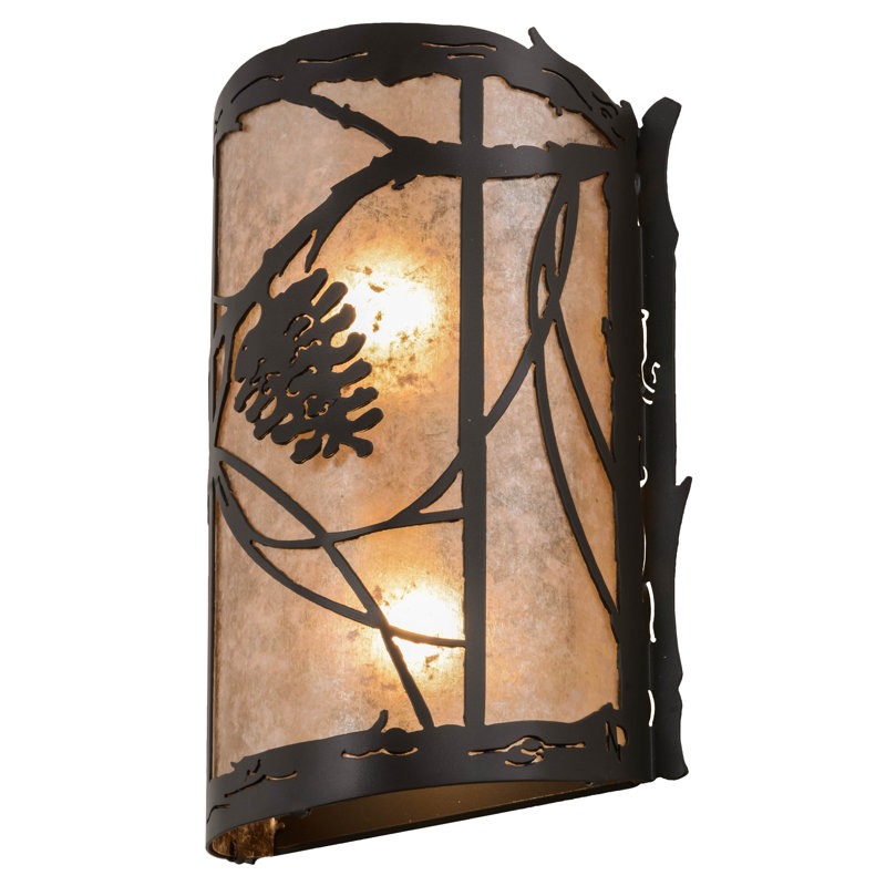 Rustic Lodge 2 - Light Flush Mounted Sconce, Timeless Bronze, 14.5" H x 10" W x 5" D