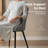 Modern Fabric Upholstered Dining Chairs with Ergonomic Backrest, Golden Metal Legs-1244585196