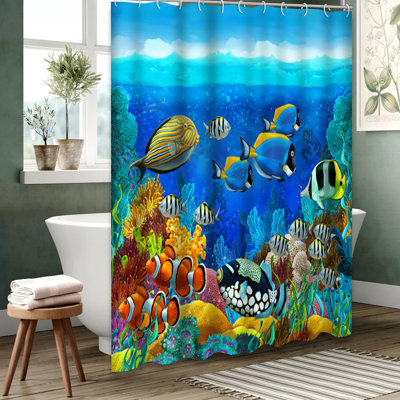 Rideau de douche avec 12 crochets