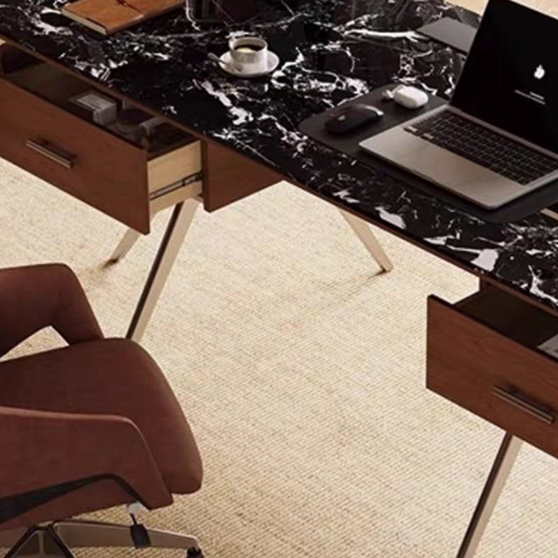 Bureau sophistiqué et luxueux, H 29,52 po x l 62,99 po x P 27,55 po