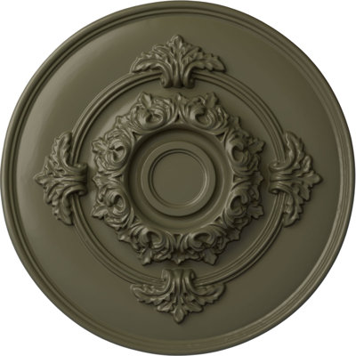 Médaillon de plafond Endurathane Artis, DO 15 3/4 po x P 1 3/8 po (convient aux auvents jusqu'à 6 7/8 po), fini désert Gobi peint à la main