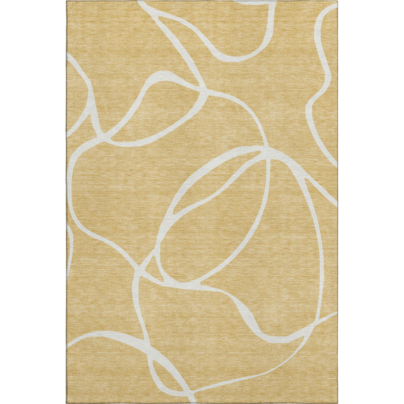 Premium Machine Washable Corum AMF999 Swirls Rug, Rectangulaire 8 pi x 10 pi