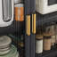 Armoire de cuisine grise: rangement de plafond en métal avec portes doubles, support de 250 kg et roulettes pivotantes en douceur