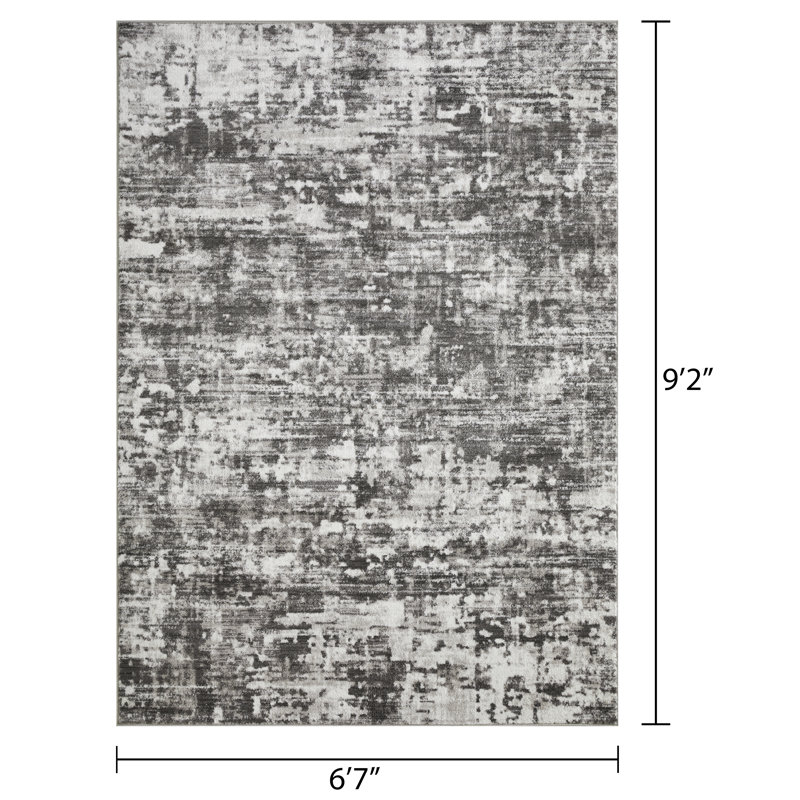 Siante Abstract Indoor Rug, Rectangle 6'7" x 9'2"