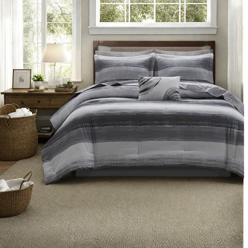 Ensemble de literie pour lit simple 7 pièces avec draps en coton Premium