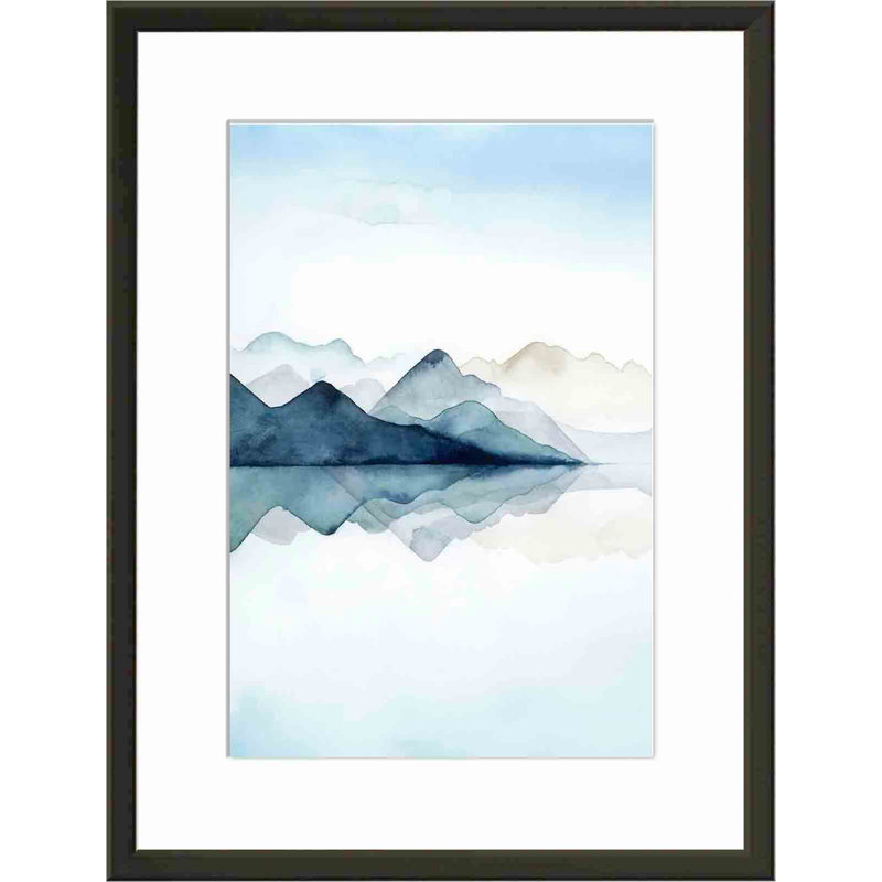 Glacial I par Grace Popp - peinture encadrée, Noir, H 20 po x l 20 po