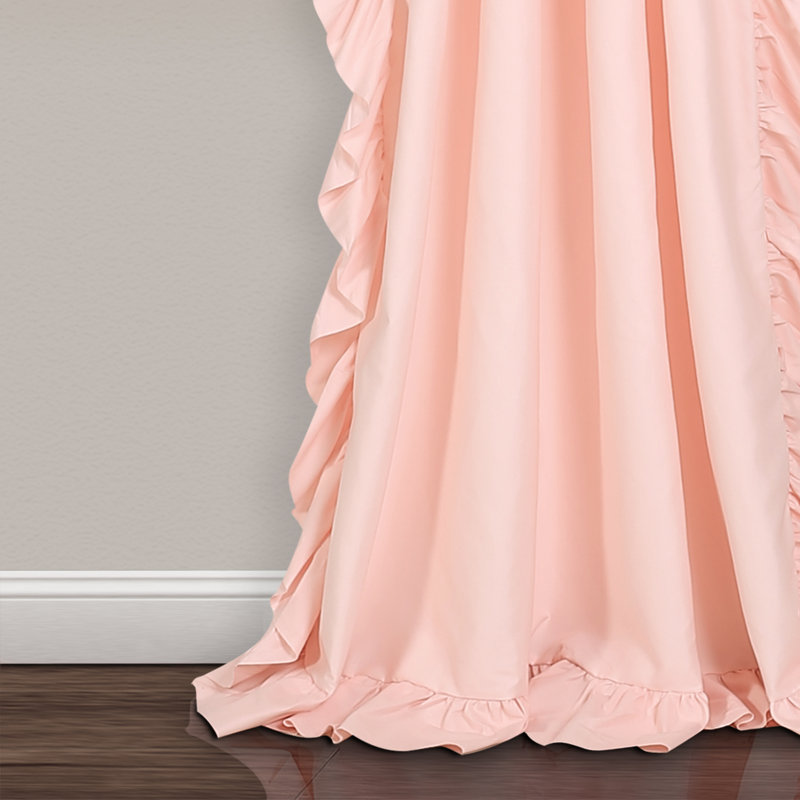 Paire de rideaux semi-transparents Reyna, Rosé, l 54 po x L 95 po