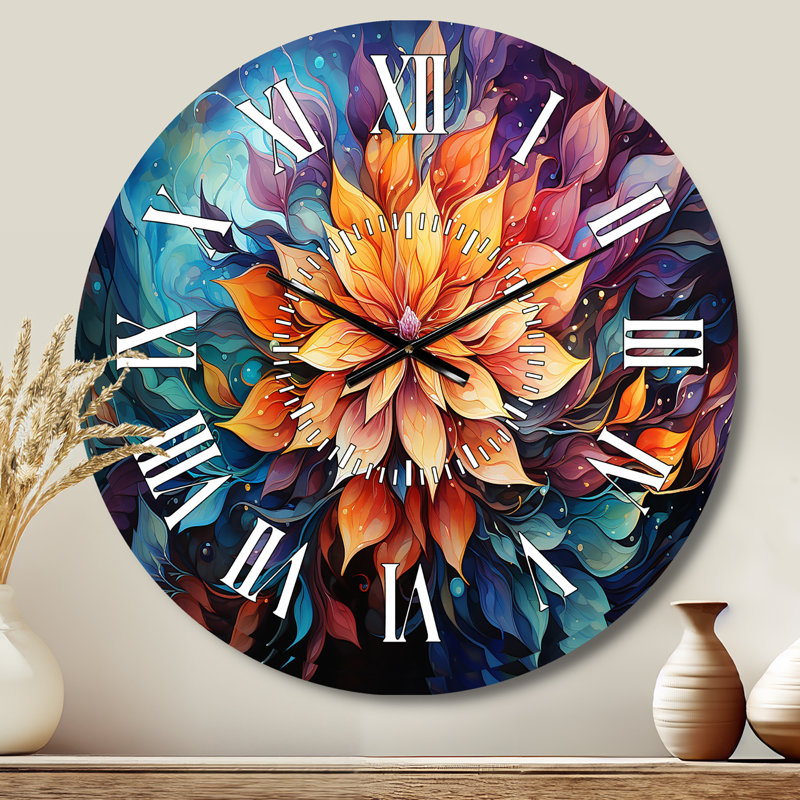 Horloge murale méditation «Mindfulness Mandala I», Médium
