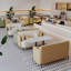 Banc de canapé double en similicuir-99715103