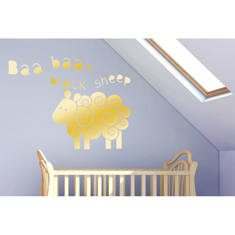 Animals Non-Wall Damaging Wall Decal, Shiny Gold