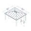 Dallas 3.5m x 4.2m Metal Patio Gazebo