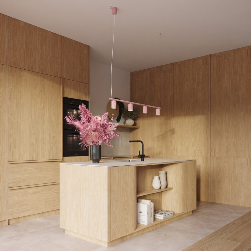 Chandelier Bonina 4 white, Pink