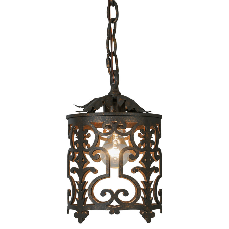 Luminaire suspendu tambour 1 lumières lanterne