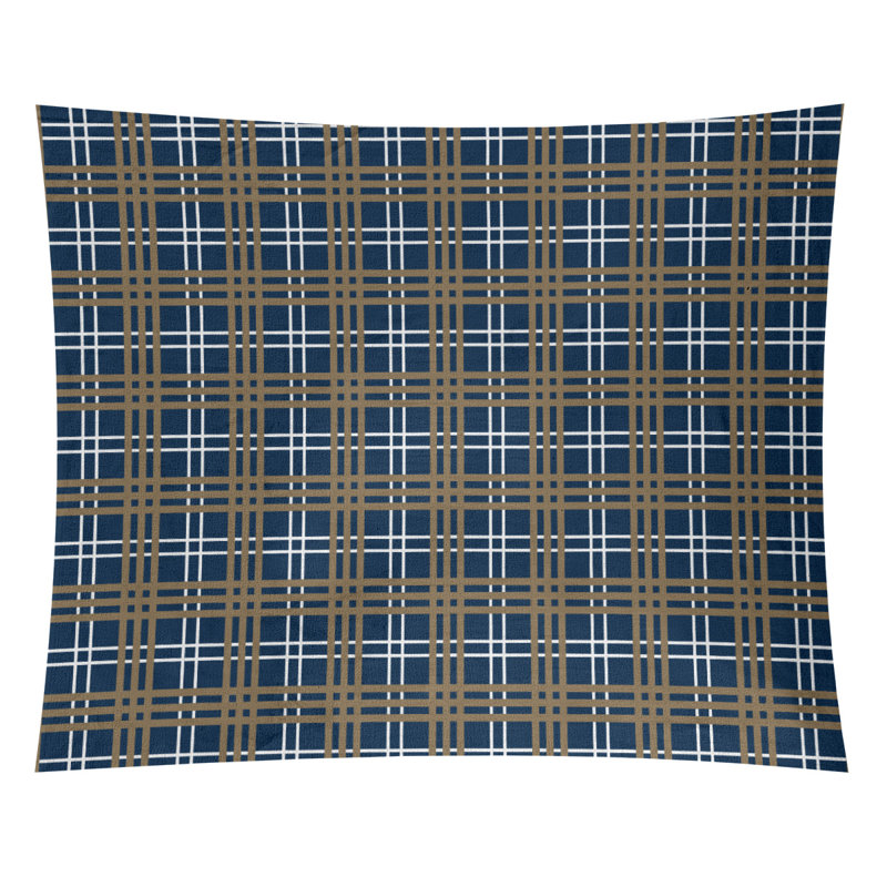 Tapisserie en microfibre de luxe Tampa Bay, H 27,5 po x l 37,5 po, Bleu/blanc/or