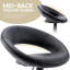 Tabourets de bar réglables Cavin Chatfield Vogue, tabourets de bar pivotants en cuir synthétique moderne avec dossier creux, chaises de hauteur, ensemble de 2 (noir, base noire)