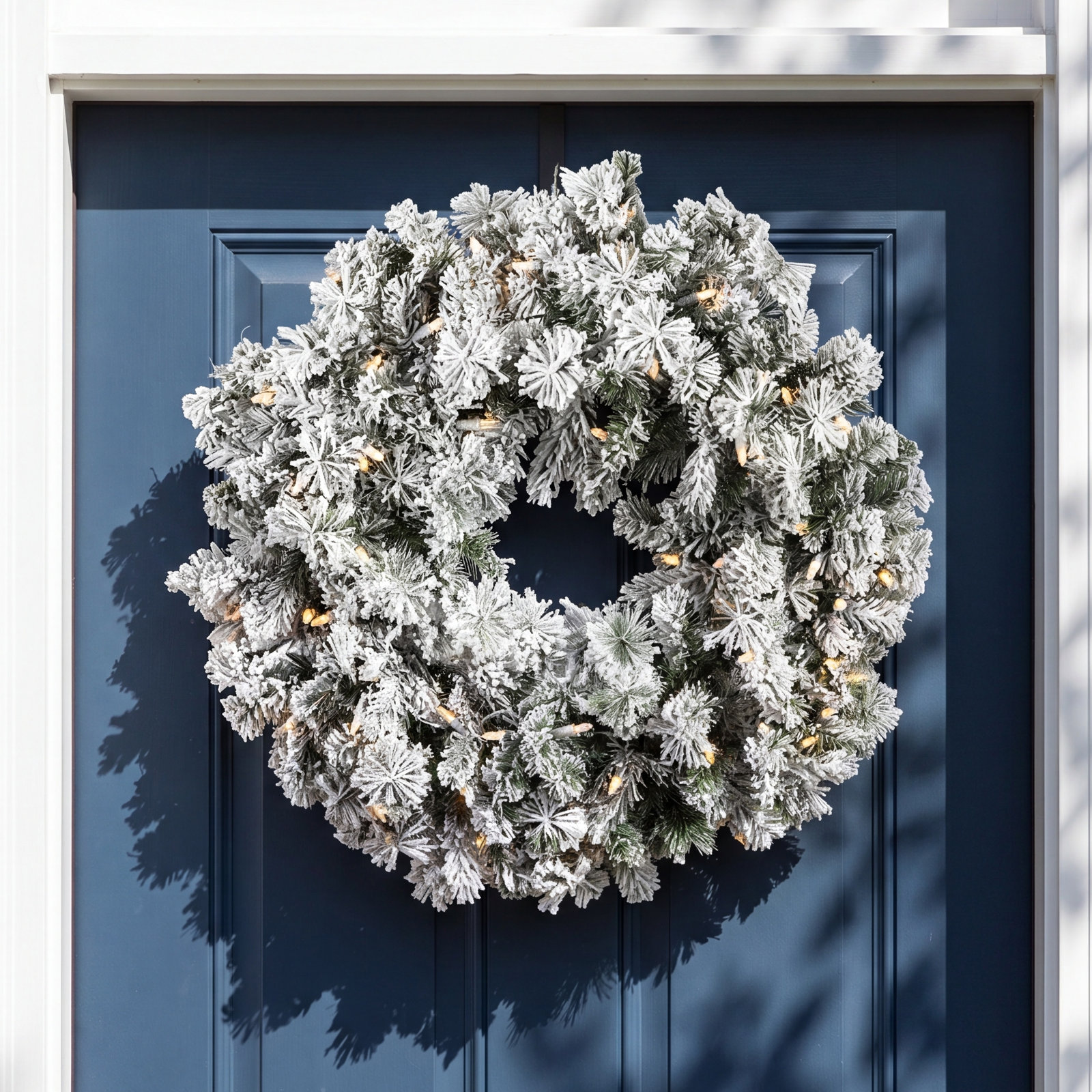 30'' Faux Pine Lighted Wreath