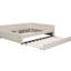Grand lit tapissier avec gigogne simple, structure en lin beige-1807762586