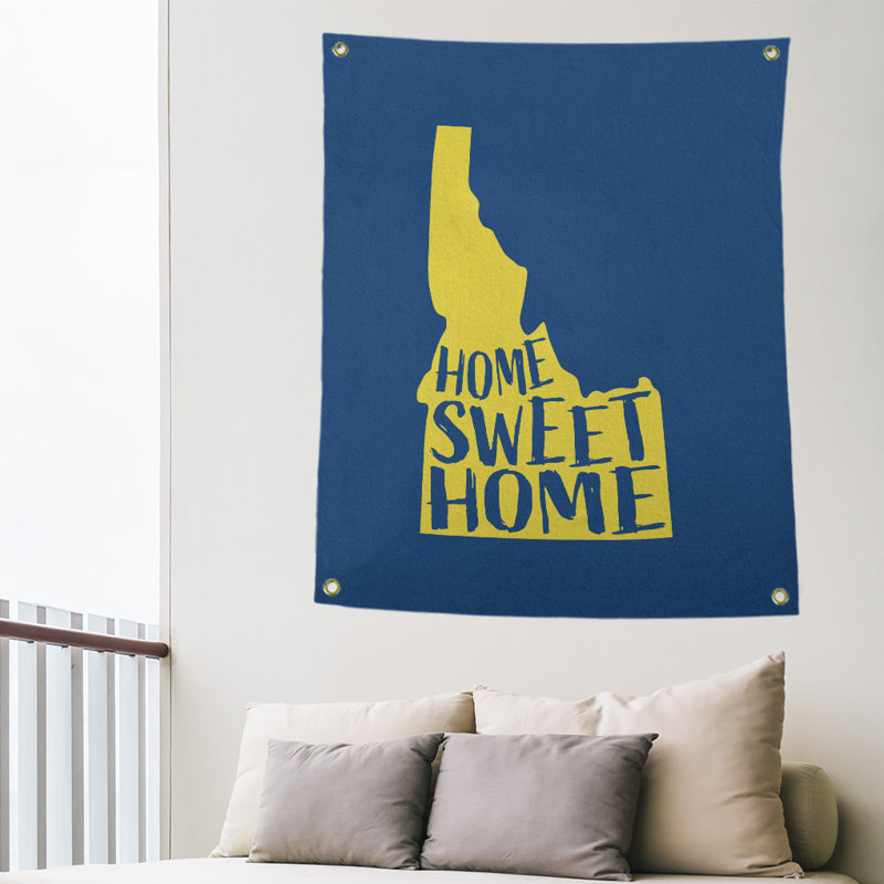 Tapisserie murale idaho doux pour la maison, H 36 po x l 26 po, Bleu / jaune