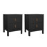 Ensemble de 2 tables de chevet 2 tiroirs l 17,24 po Madrid, noir mat