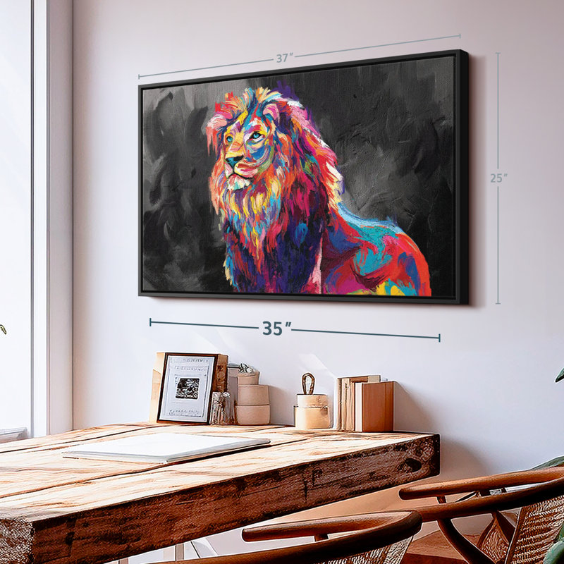 " Lion's Pride Abstract Colour ", 37" H x 25" W