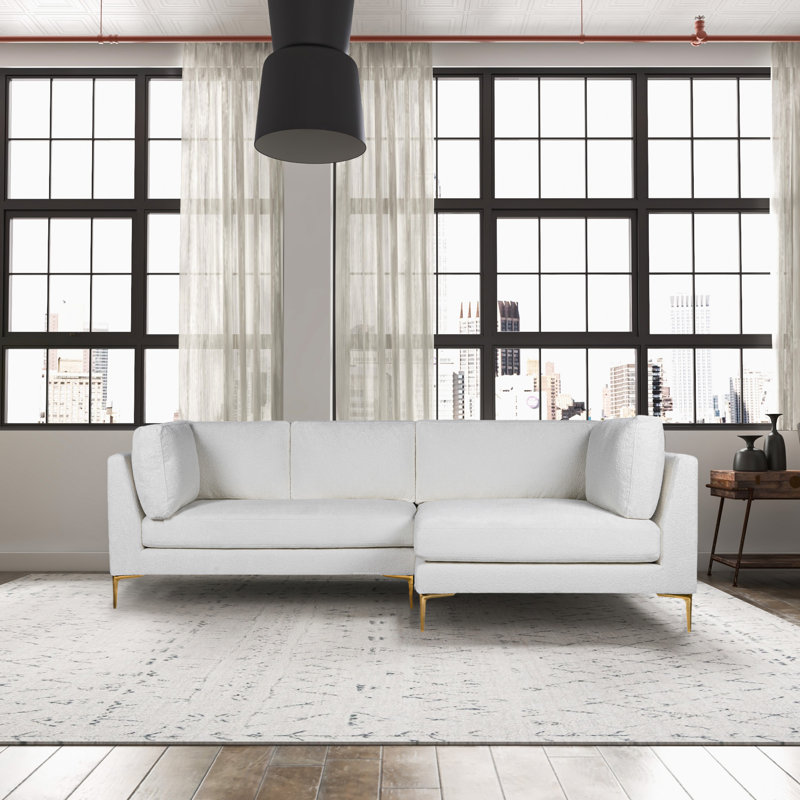 Upholstered L-Shaped Sectional Right Hand Facing, Right Hand Facing