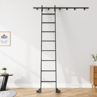 Rolling Library Ladder With Track Hardware Kit