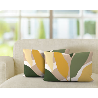 Housse et insert de coussin rectangulaire en polyester pour l'intérieur et l'extérieur