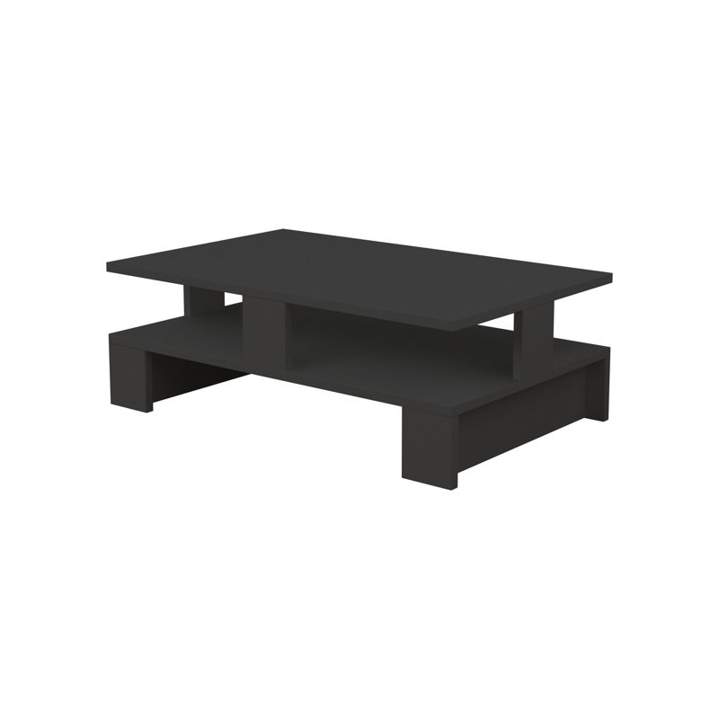 Table basse avec rangement Centerport, Noir