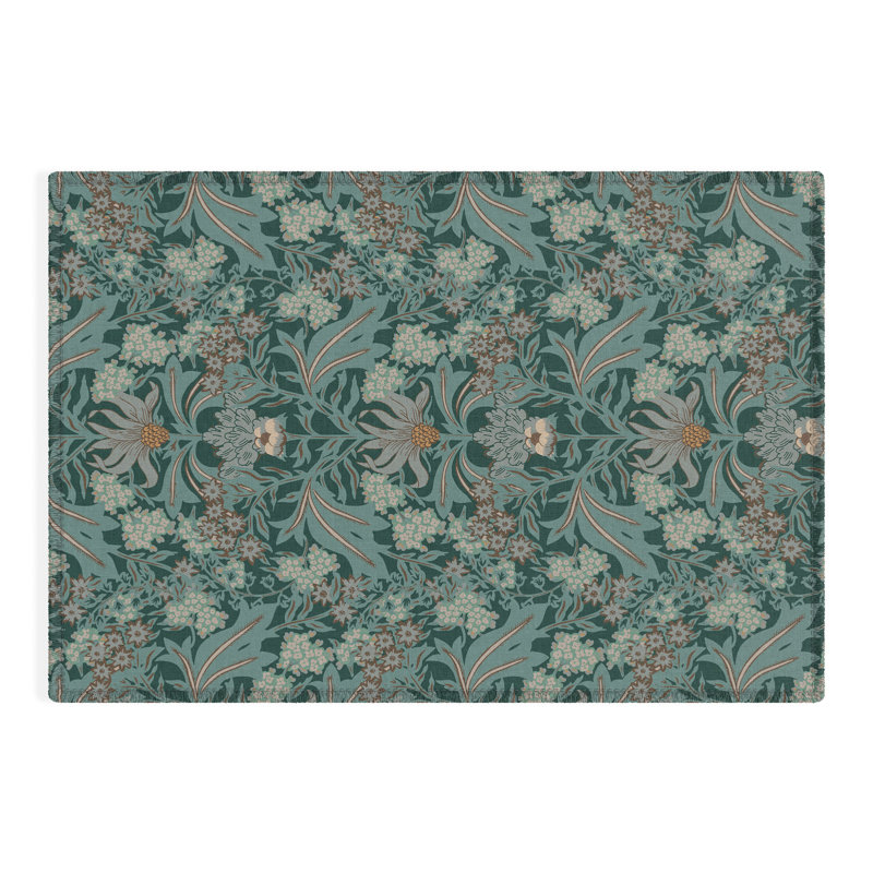 Rahki Floral Indoor / Outdoor Rug, Rectangle 2' x 3'