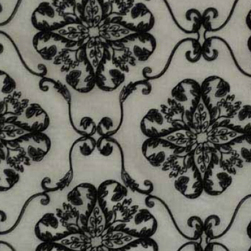 Tissu magdalene Wesco, Crème / Noir
