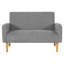 Small 2 Seater Sofa With Solid Rubberwood, Mid Century Modern Fabric Loveseat Sofa for Living Room Bedroom Office-91487377