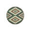 Tapis tissé lavable à motif quadrilatéral vert-2051564215
