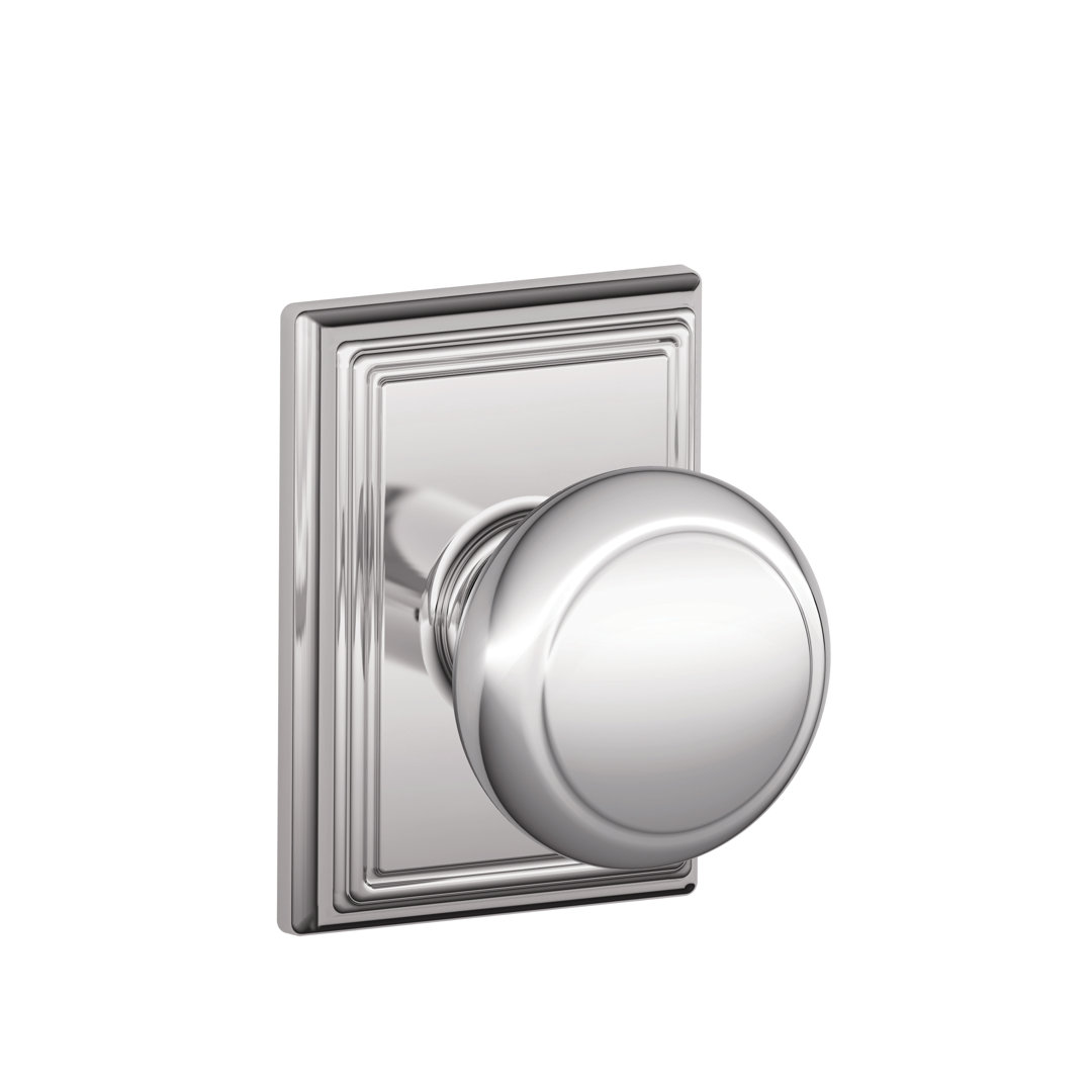 Andover Knob with Addison Trim Hall and Closet Lock Schlage 
