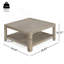 Table basse carrée avec tablette de rangement