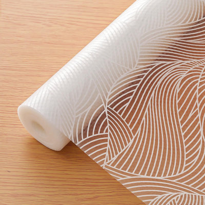 Doublures de tablettes pour armoires de cuisine, doublures de réfrigérateur imperméables et résistantes à l'huile, doublure de tiroir pour placard, matériau en EVA, doublure de réfrigérateur non adhésive pour tablettes (l 11,8 po x L 236 po)