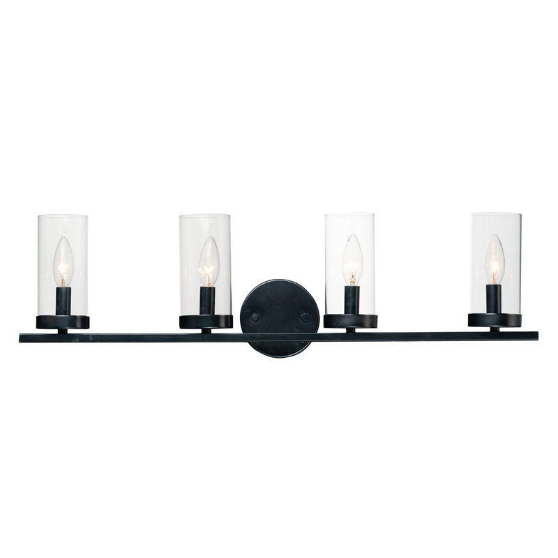 4 - Light Dimmable Vanity Light, Black