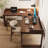Tan Rectangular Solid Wood desks-107288382-107288383