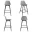 Bar Stools, Breakfast Bar Stools, Kitchen Stools with Back, with Cushioned PP Seat and Metal Frame w-437151798-437151799
