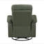 Fauteuil inclinable manuel pivotant Rem, cuir fleur vert-119044020