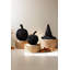 SET OF TWO PAINTED TWIG PUMPKINS - BLACK