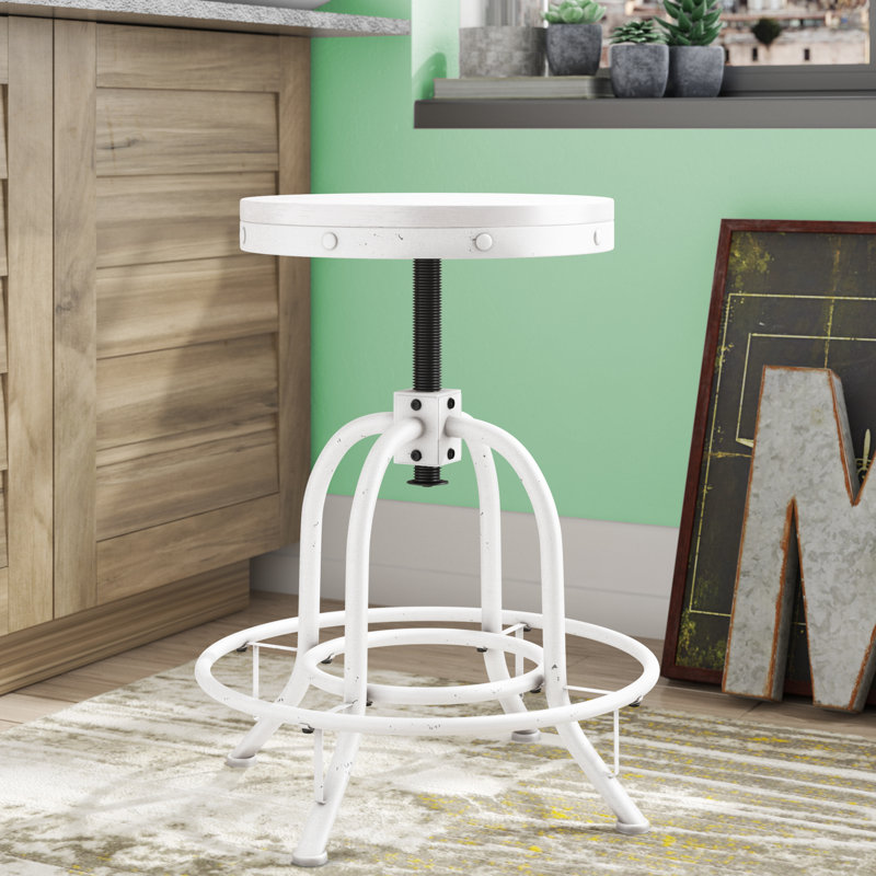 Tabouret de bar Lindaro, Blanc