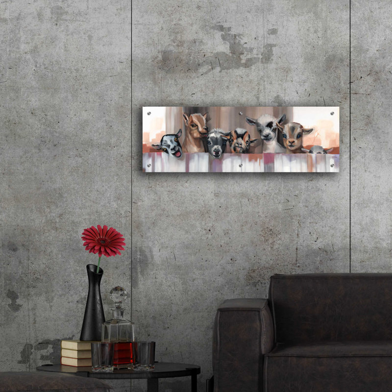 «Goat Party» par Louise Montillio, H 12 po x l 36 po