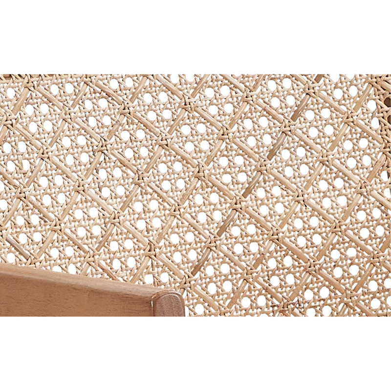 Chaise avec accoudoirs en rotin et finition naturelle Velentina (ensemble de 2)