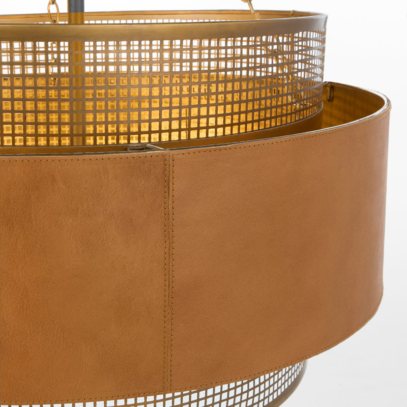 Newcomb 6 - Light Iron Dimmable Drum Chandelier