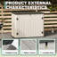 Boîte de rangement verrouillable résistante à l'eau 130 gallons Olmsted en gris-90991358
