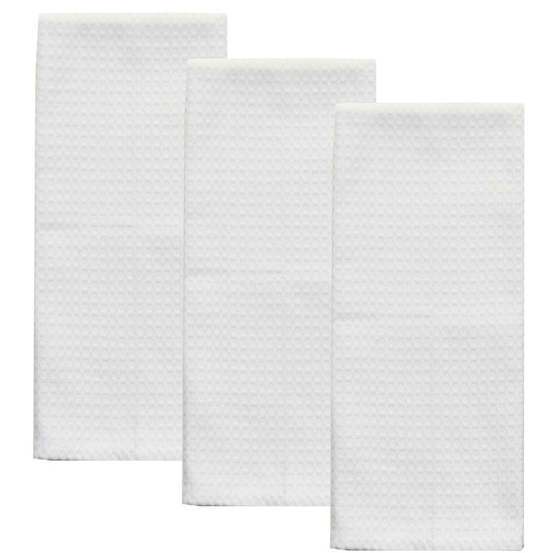 Cotton Waffle Tea Towel Kitchen Towel, White