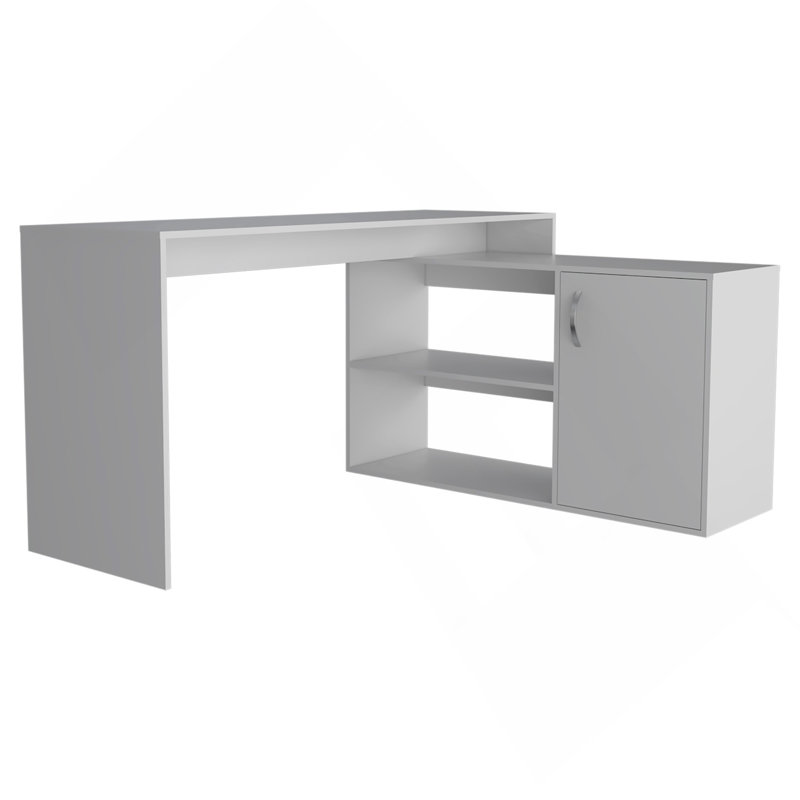 Bureau en L Desti, bureau, blanc